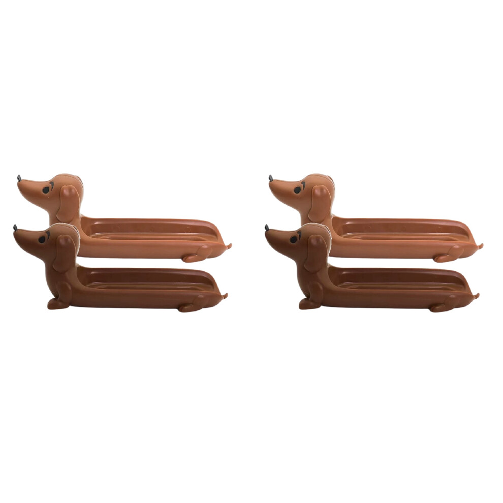 Brecantia 4X Puppy Shaped Serving Tray Dachshund Snack Holder Hot Dog Holder For Home Family Gatherings Parties