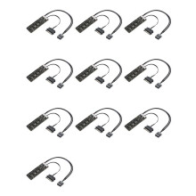 10X 9Pin USB Header Splitter with Power Cable, Internal USB Hub Extension USB 2.0 Splitter Connector
