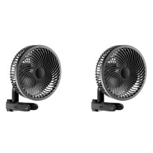 2X Kweektent Clipventilator 6 Inch met Opnieuw Ontworpen EC-Motor met Lange Levensduur, 10 Dynamische Windsnelheden, voor