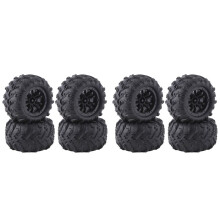 8 Stück 6034 12mmHex Rutschfester Gummireifen für SCY 16101 PRO 16102 PRO Upgrade 1/16 RC Truck Radteile Schwarz