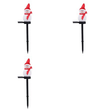 3X Christmas Decorations Solar Lights Outdoor Garden Decor Snowman-Christmas Ornaments Solar Powered Garden Decor E