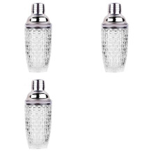 3X Zestaw Szklanych Shakerów do Koktajli O Pojemności 13Oz - Shakery Szklane do Koktajli, Shakery do Napojów Shakery do Koktajli i Koktajli Srebro