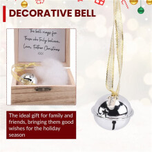 2X Christmas Magical Faith Bell, Christmas Souvenir Magical Faith Bell, Christmas Tree Home Decor Souvenir Silver