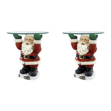 2X Support à Plateaux à Collations Père Noël Noël Décorations Amusantes pour Fête de Noël