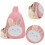 1Sac De Poitrine Rose Polyester Réglable Passage Épaules 7