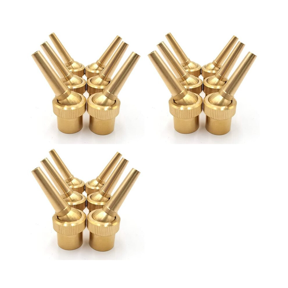 Semoic 18Pcs 1/2Inch Dn15 Brass Fountain Nozzle Adjustable Direction Jet Water Sprayhead For Landscaping Use