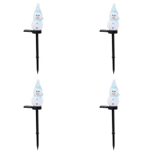 4X Christmas Decorations Solar Lights Outdoor Garden Decor Snowman-Christmas Ornaments Solar Powered Garden Decor F