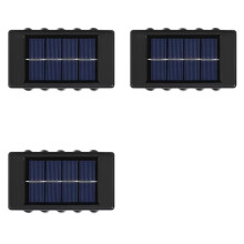 3X Applique Murale Extérieure Solaire Étanche pour Jardin, Éclairage Vers le Haut et Vers le Bas, Lampe Solaire pour Mur Extérieur Étanche