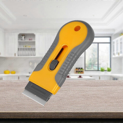 Double Edged Plastic Scrapers with Contoured Grip, Windshields and Auto Window Tint Tool Application(Scraper with 20 Blades)