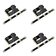 4X M.2-WLAN-Adapter, M.2-WLAN zu NVMe-SSD-Adapter, PCIe4.0 zu M2 NGFF Key A+E, WLAN-Karten-Raiser für WLAN/WWAN/LTE-Modul