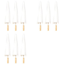 Lot de 9 Parasols en Papier pour Mariage, 60 cm, en Bambou, pour Décoration de Table, pour Enterrement de Vie de Jeune Fille, Accessoires Photo