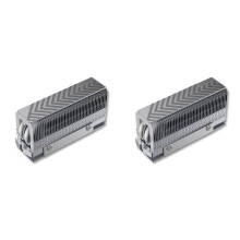 2X M.2 2280 NVMe SSD Dissipatore di Calore Raffreddamento Doppi Tubi di Calore Ad Alte Prestazioni Pad Termico per 2280 SSD PC Computer SSD