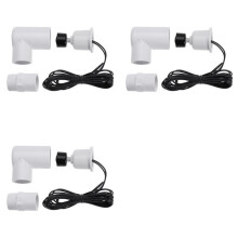 3X SS2 Vlotterschakelaar in L-Vorm met 3/4 Inch Adapter en 6 Ft Draadwater Vlotterschakelaar voor HVAC Afvoerbak Condensaatafvoer