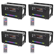 4X DIY Speaker Kit LED FM Radio USB Home Sound Amplifier with Digital Display Soldering Project Practice