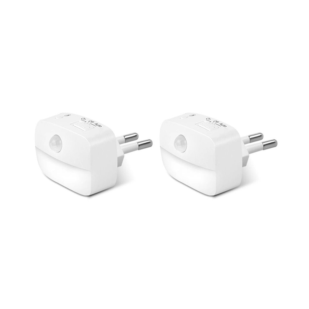 2X Led Night In Motion Sensor Wall Lamp For Home Aisle Wc Hallway Stair Bedroom Night Lamp Eu Plug Light 6033987885319