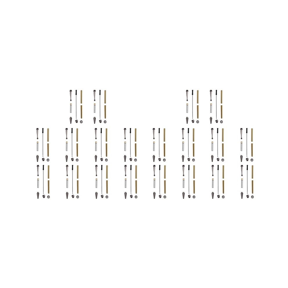 20 Set Slimline Pen Kit 7Mm With Refills, Assorted Colors, Diy Wood Turning Lathe Supplies For Crafting Gifts Gun Gray 6034272736187