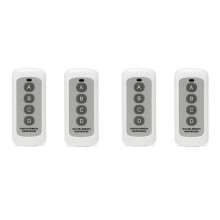 4x 433MHZ Wireless RF Remote Control White 4-Button Remote Control EV1527 Learning Code Wireless Remote Control