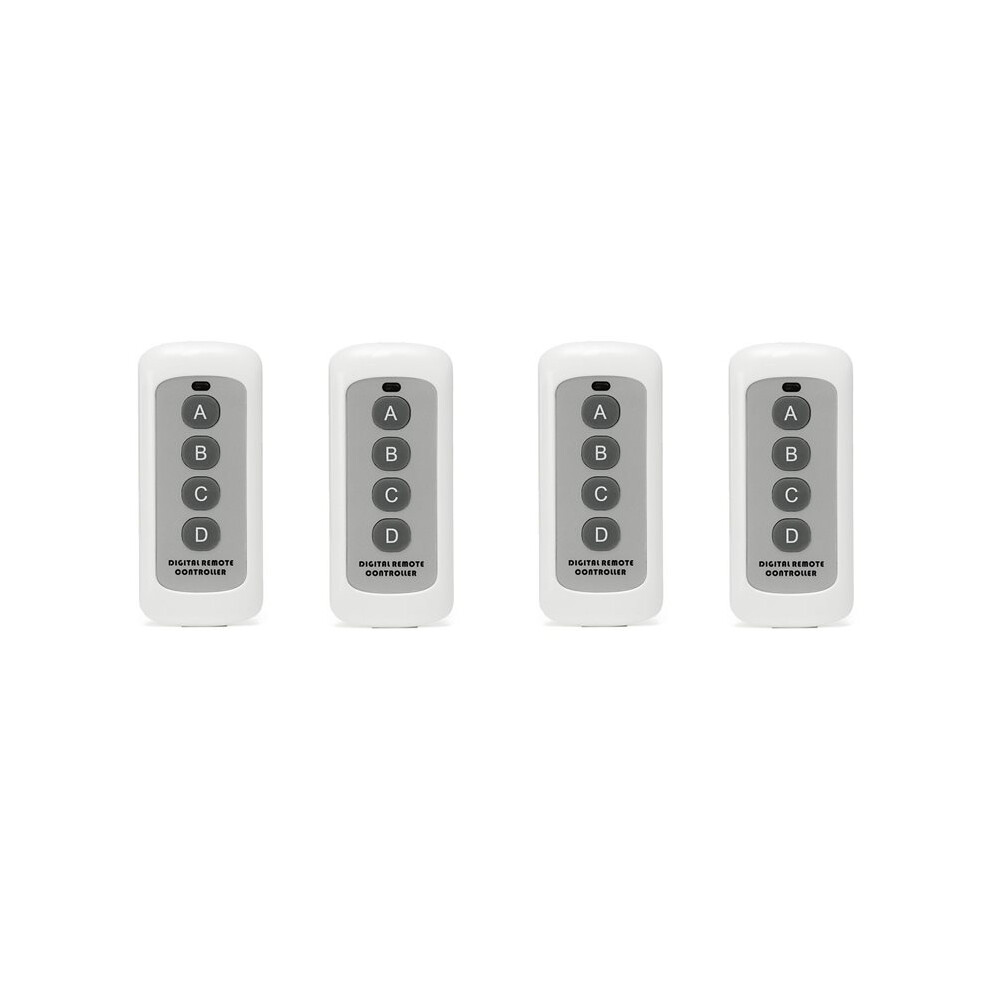 4X 433Mhz Wireless Rf Remote Control White 4-Button Remote Control Ev1527 Learning Code Wireless Remote Control 6033891458777