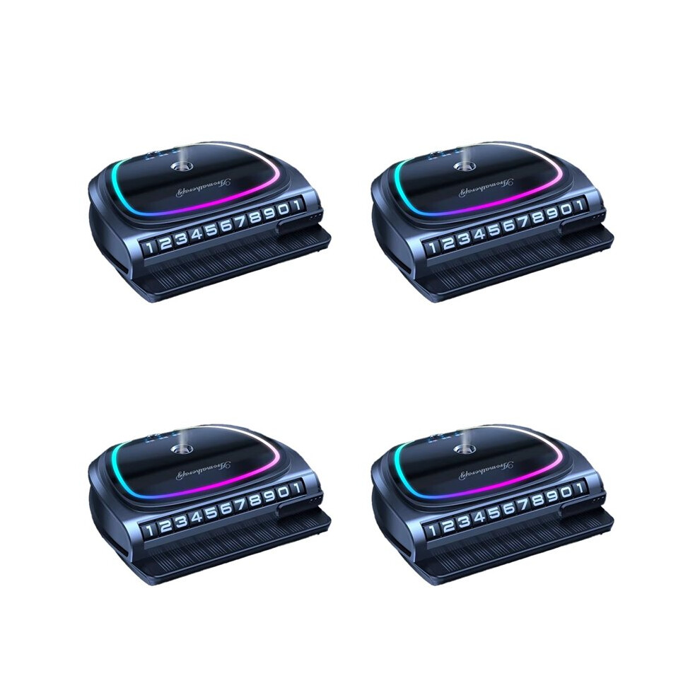 4X Solar Car Aromatherapy Ornaments Temporary Parking Number Plate High-End Car Perfume Light 6031141123925