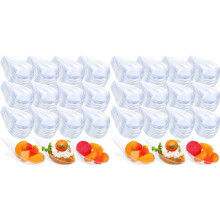 200PCS Unbreakable Drop Appetizer Plates Tableware Reusable Plastic Tasting Cup Sauce Dish Ice Cream Cup Caviary A