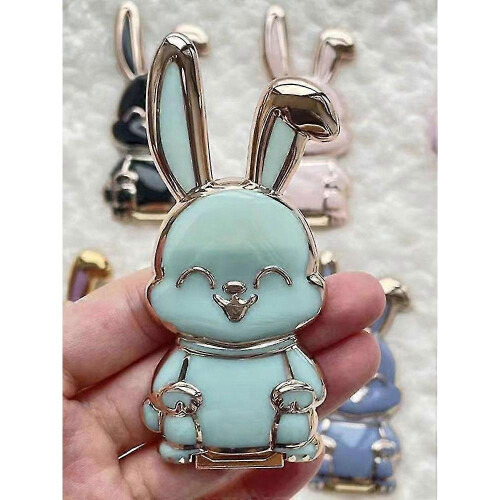 (Green) Foldable Rabbit Mobile Phone Holder Desk 3d Phone Holder Foldable Phone Stand(Multiple Available) 2