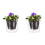 2X Vaso Autoirrigável de 4 Polegadas, Vaso para Violeta Africana, Vaso de Vidro com Fundo Irrigável para Plantas de Interior e Propagação 1