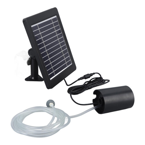 Solar Powered Air Pump Kit 6V 4W Solar Panel Adjustable Angle 3 Working Modes Solar Oxygen Air Pump for Fish Tank Pond 1