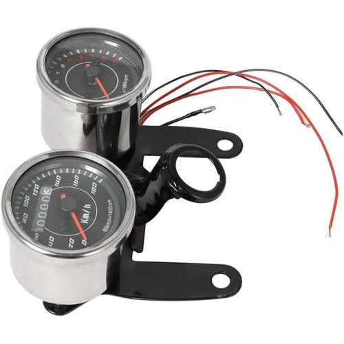 Universal 2 in 1 Motorcycle Speedometer Tachometer with Backlight and Gear Indicator Display 1