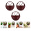 3Pcs Brown Plastic Wall Flower Basket Durable Hanging Planter Decor 5