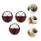 3Pcs Brown Plastic Wall Flower Basket Durable Hanging Planter Decor 6
