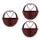 3Pcs Brown Plastic Wall Flower Basket Durable Hanging Planter Decor 7
