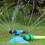 Lawn Sprinkler 360 Rotating 50-75m² 3 Arm Watering System 10