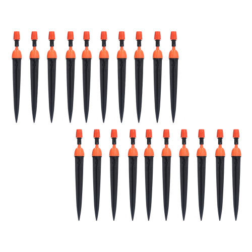 20 Set Multifunctional Spray Dripper Adjustable Irrigation Atomizing Sprinklers Drip Irrigation SystemOrange 2