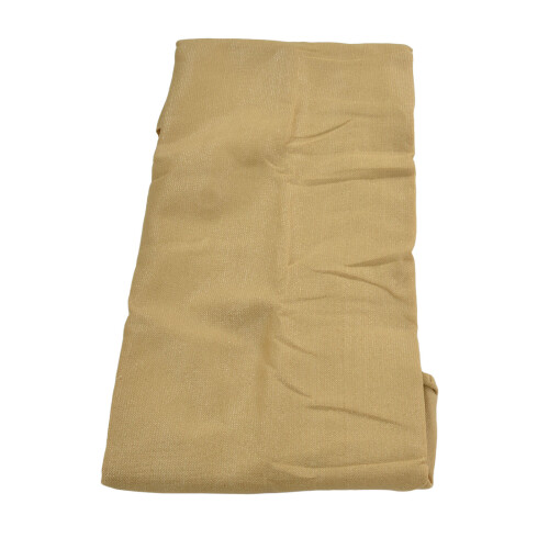 Vela de sombreamento retangular bege com proteção UV para uso externo, ideal para jardim e piscina. 1