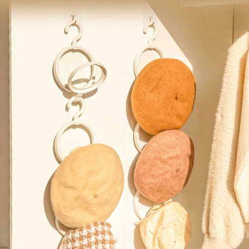 4 Pcs Wall-Mounted Hat Storage Hooks Behind Door Space Saver Organizer 2