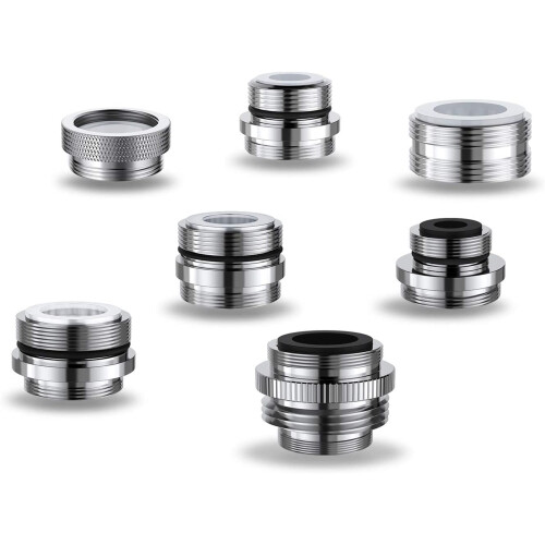 7Pcs Multiple Size Tap Hose Adapters Solid Brass Fit Removable Sink Aerators 1