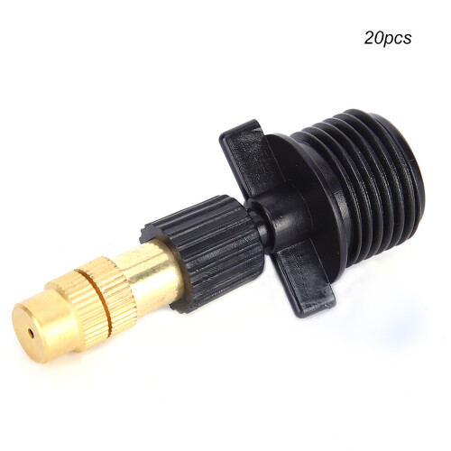 20Pcs G1/2 Copper Atomizing Nozzle Adjustable Micro Nozzle Single Outlet DN15 2