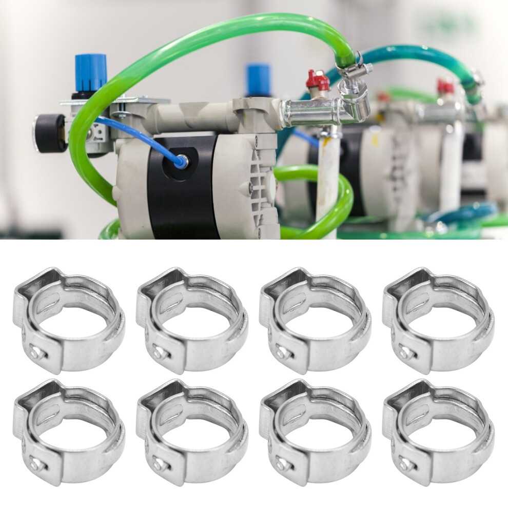 20Pcs 304 Stainless Steel Hose Clamps 9.6-11.3Mm Galvanized Golden 9441391487888