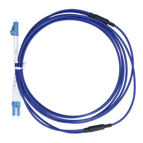 LWL Patchkabel 2-Kern Single Mode, verstärkt, blau, 5m, LC-Stecker