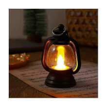 24pcs Black Electronic Candle Lantern Light Flameless Led Oil Lamp Mini Candle Light Hanging Lanter