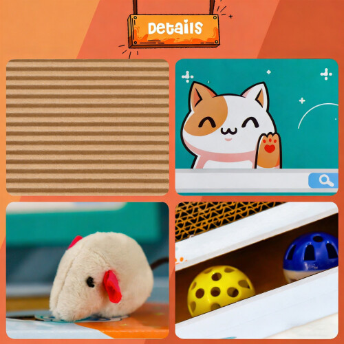 Laptop Shape Cats Scratcher Corrugated Cats Scratching-Style1 2