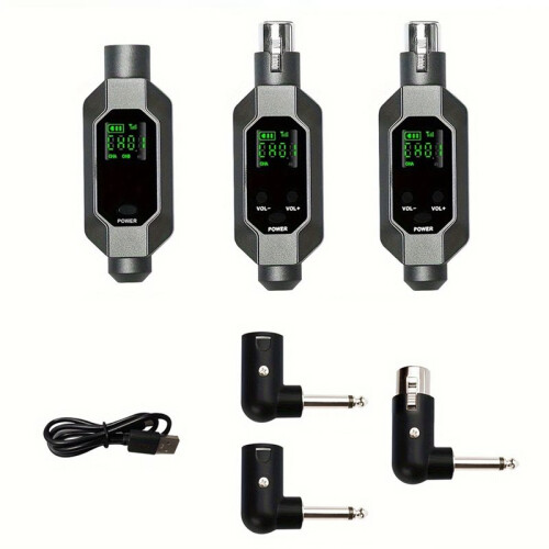 Wireless Microphone Converter XLR Transmitter and Receiver Microphone Wireless System for Dynamic Microphone A