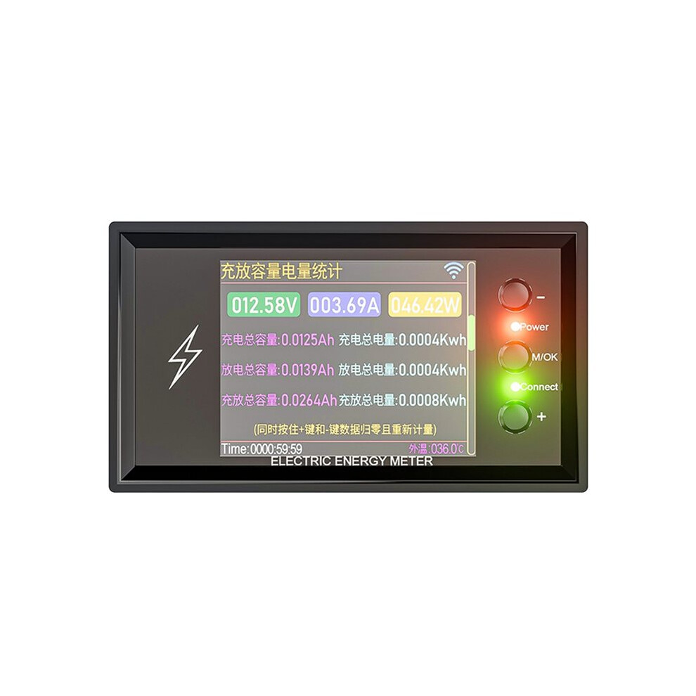 Cw20 420V Wifi Tuya Digital Lithium Battery Capacity Detection Tester Voltage Current Power Coulomb Meter 30A 4713775806222