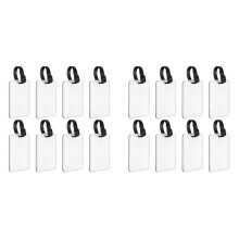 16Pcs Sublimation Luggage Tags Name Tag Blank Suitcase Tags Heat Transfer Bag Tags Business ID Card Holder