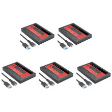 5X SSD-Behuizing, 2,5-Inch Harde-Schijfbehuizing Naar USB3.0-Adapter Externe Converter SSD-Behuizing voor Pc-Laptop