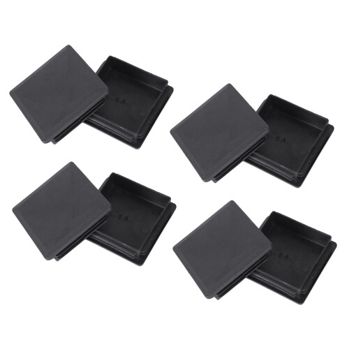 80mm x 80mm Square Plastic Caps Pipe Tube Inserts End Plug 8 Pieces