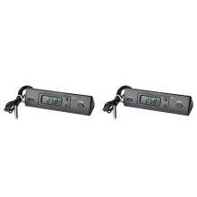 2X -1 Biltermometer LCD-Skärm C/F Klocka Temperatursensor Controller Inomhus Utomhustermostat med Sond