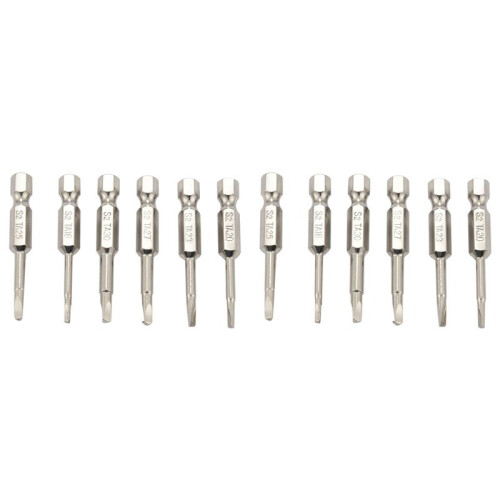 12Pcs S2 Steel Triangular Screw Bits Magnetic Screwdriver Bit Anti Slip Triangle Screw  1.8/2/2.3/2.5/2.7/3 mm