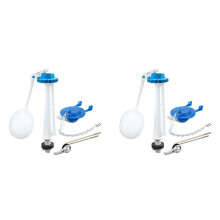 2X Toilet Tank Replacement Kit, Toilet Float Valve 2 Inch Toilet Flapper, Front Mount Toilet Flush Handle