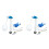 2X Kit de Substituição de Tanque de Vaso Sanitário, Kit de Substituição de Válvula Flutuante de Vaso Sanitário de 2 Polegadas 1